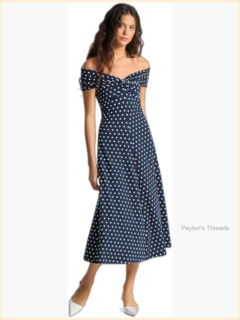 Off Shoulder Midi Dress - Stretch Matte Jersey